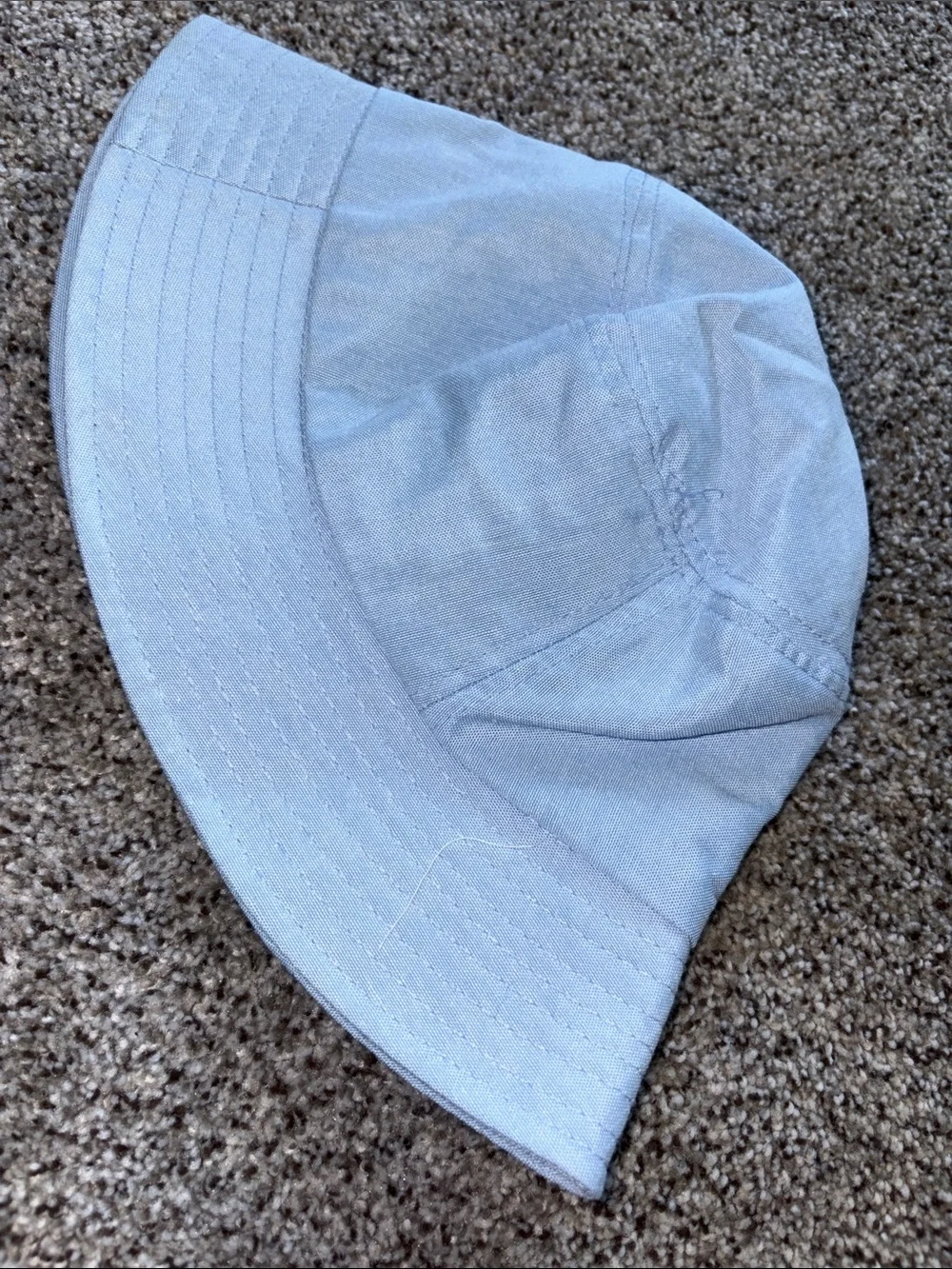 Light Blue Bucket Hat with Red and Navy Flower Patch